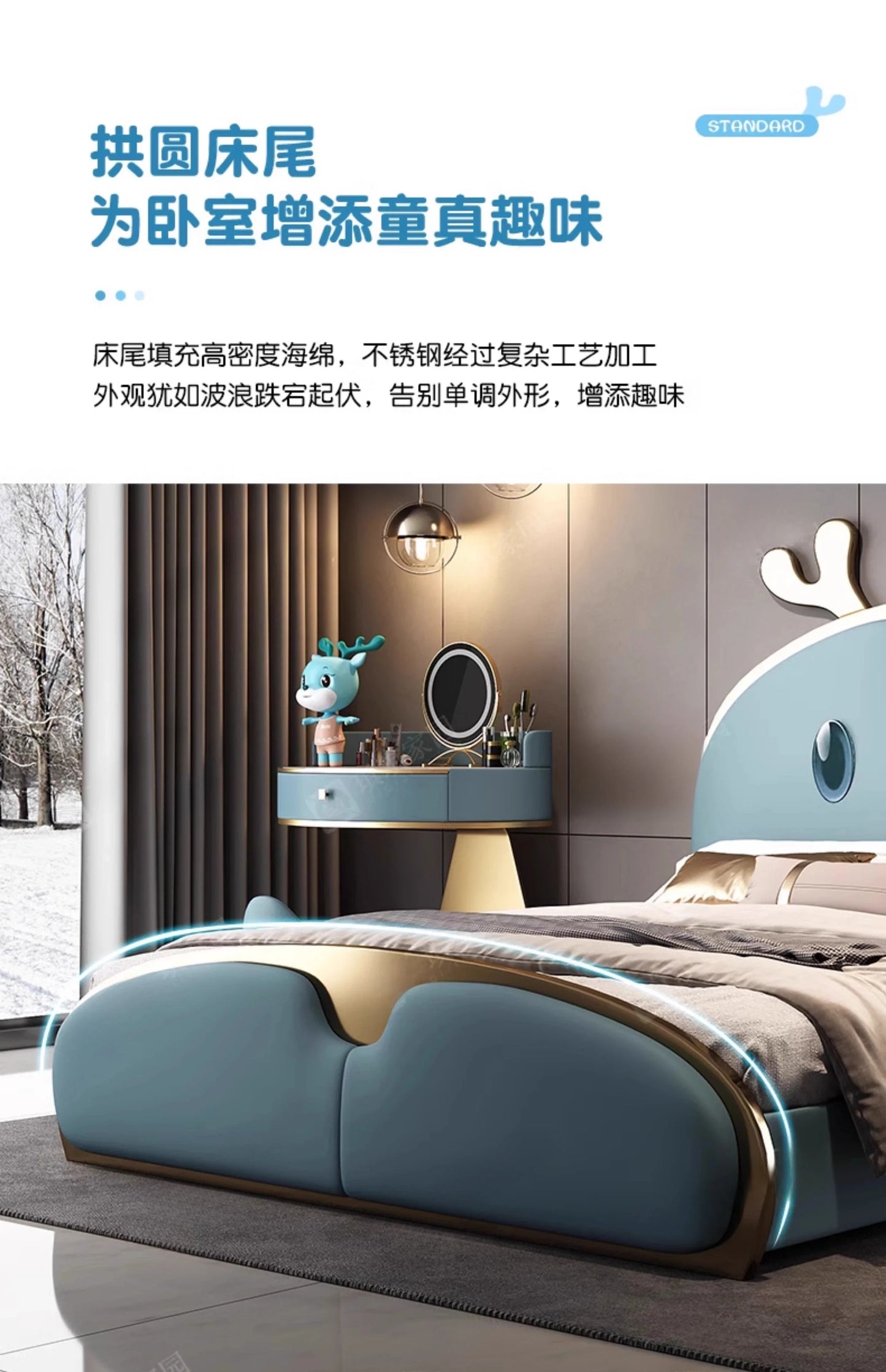 Sex Queen Bed Frames With Headboard Bedroom Furniture (180X200cm)