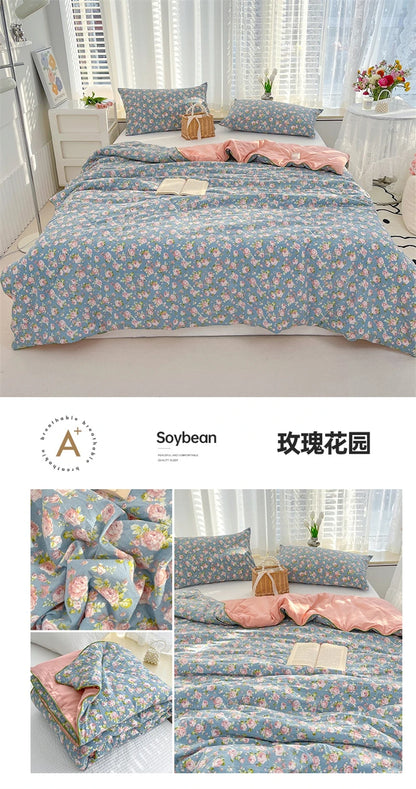 Reversible Quilt Set | Soft Lightweight Bedding with Two-Sided Design