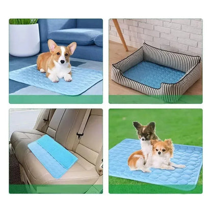 Pet Ice Silk Cooling Mat for Summer Comfort