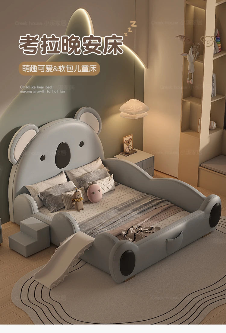 Modern Kids Double Bed Luxury Girls Boys Queen Frame