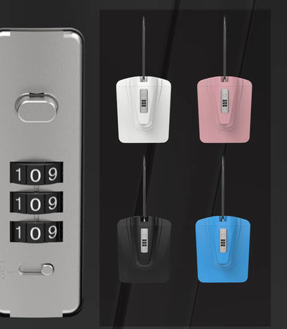 Summer Portable Color Beach Safe Box 3-digit Lock, Steel Wire