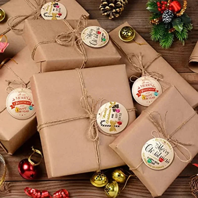 Wood Slice Christmas Ornaments – Natural Holiday Tree Decorations Set (10nos)