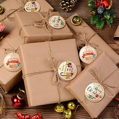 Wood Slice Christmas Ornaments – Natural Holiday Tree Decorations Set (10nos)