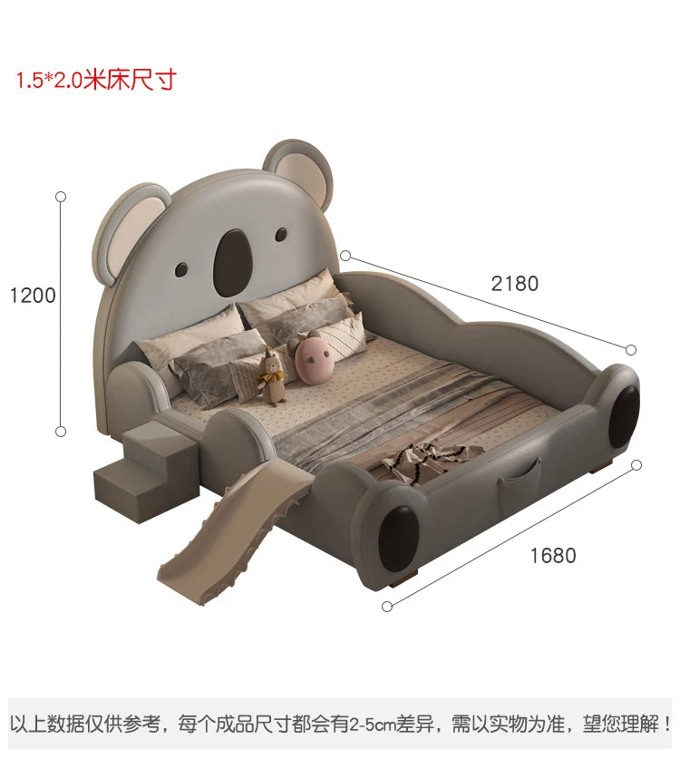Modern Kids Double Bed Luxury Girls Boys Queen Frame