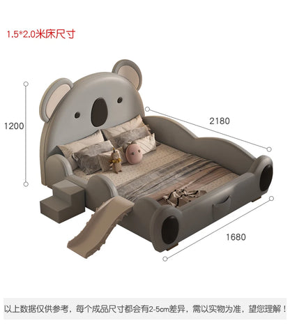 Modern Kids Double Bed Luxury Girls Boys Queen Frame
