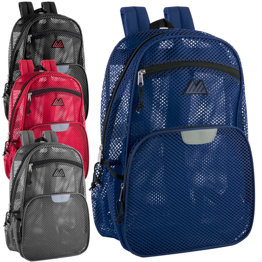 18 Inch Pro Jersey Reflective Mesh Backpack - 4 Colors