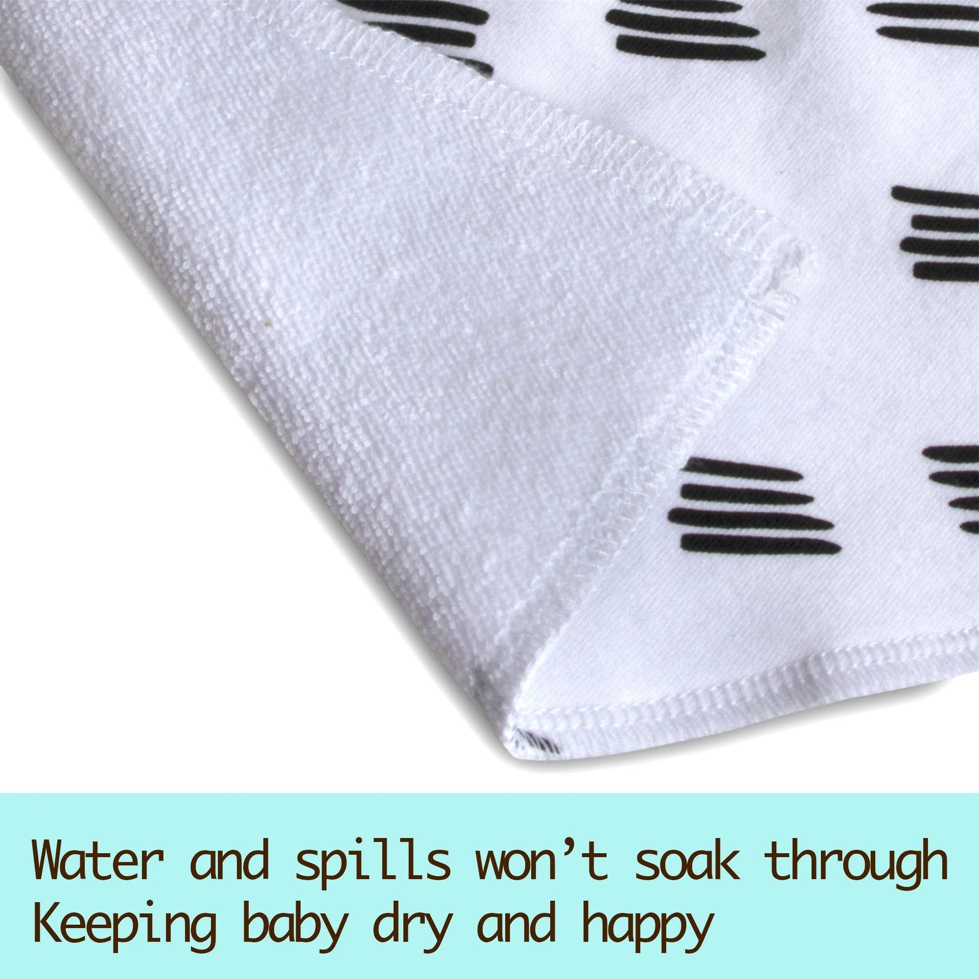 6-Pack Baby Bandana Bibs - Black & White