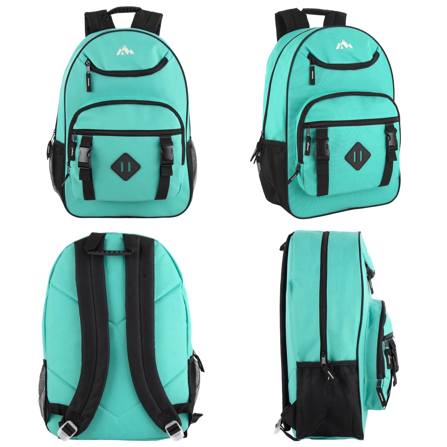 18 Inch Double Buckle Backpack with Laptop Section - 3 Colors