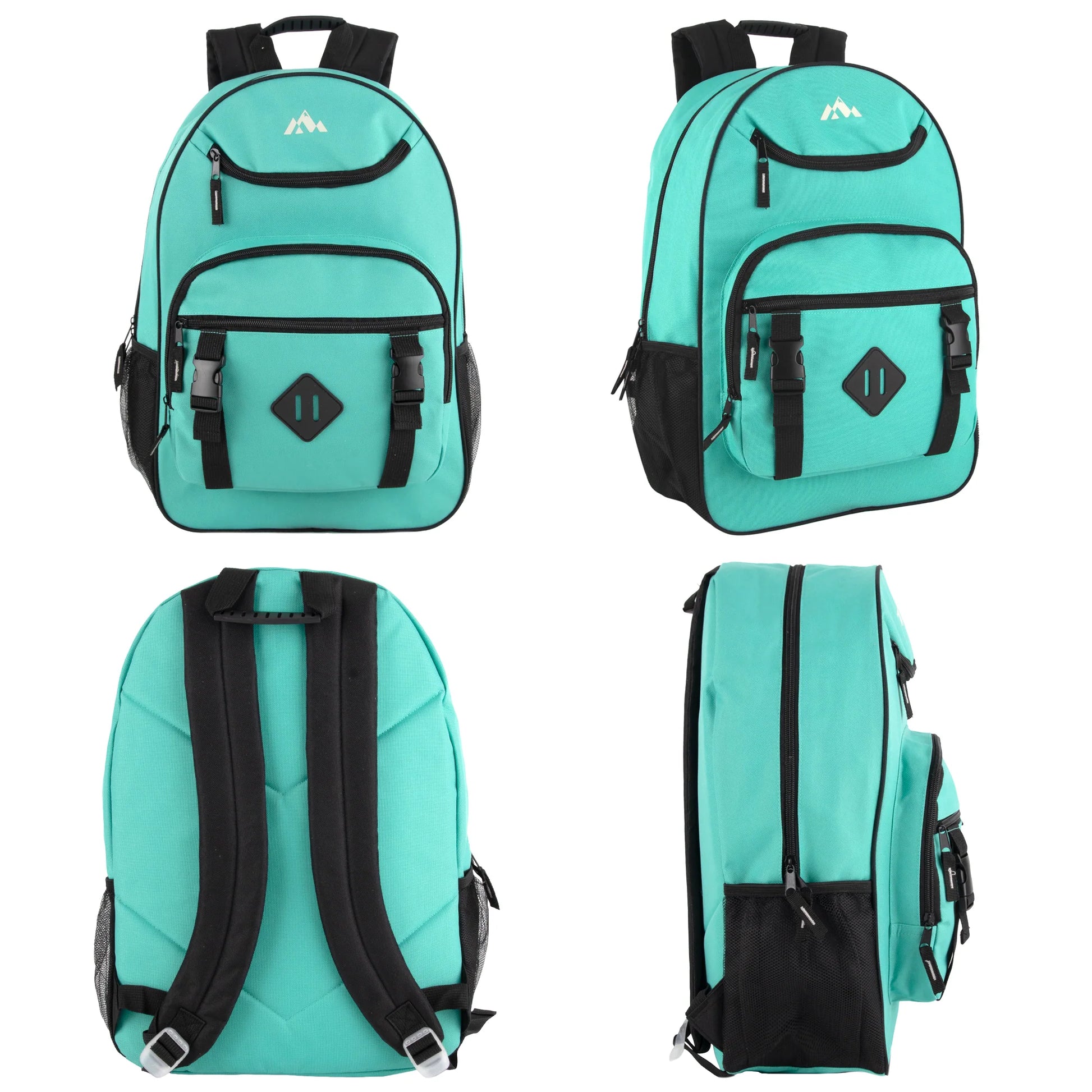 18 Inch Double Buckle Backpack with Laptop Section - 3 Colors
