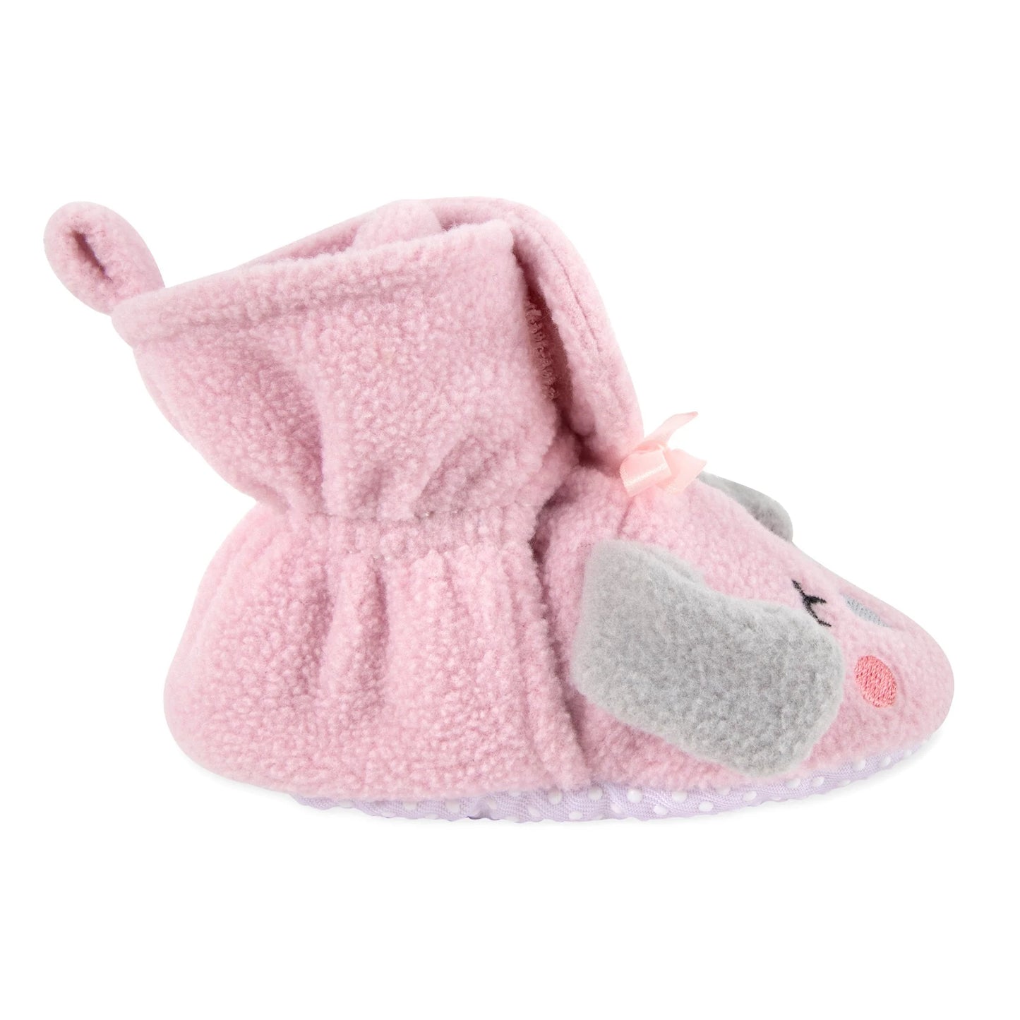 Fleece Baby Booties - Cozy Pink Puppy