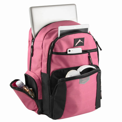 18-Inch Reflective Multi Pocket Backpack with Laptop Section - 3 Girl Colors