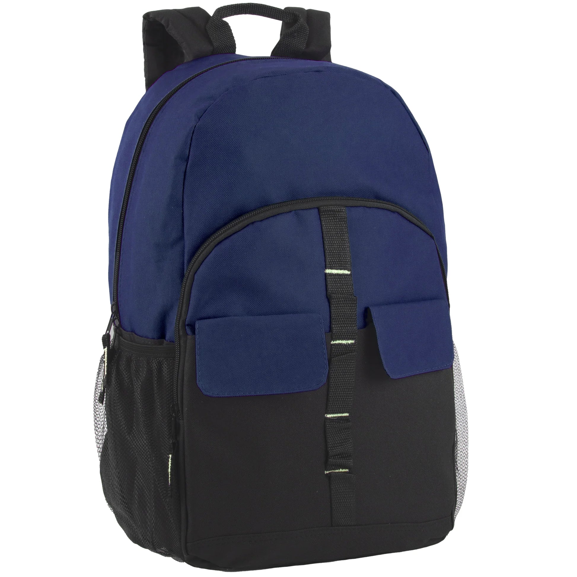 18 Inch Double Flap Daisy Chain Backpack - 3 Dark Colors