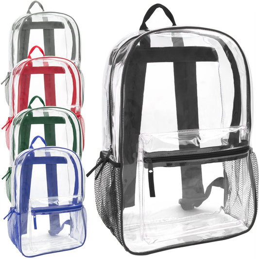 17 Inch Classic Clear Backpack - 5 Colors