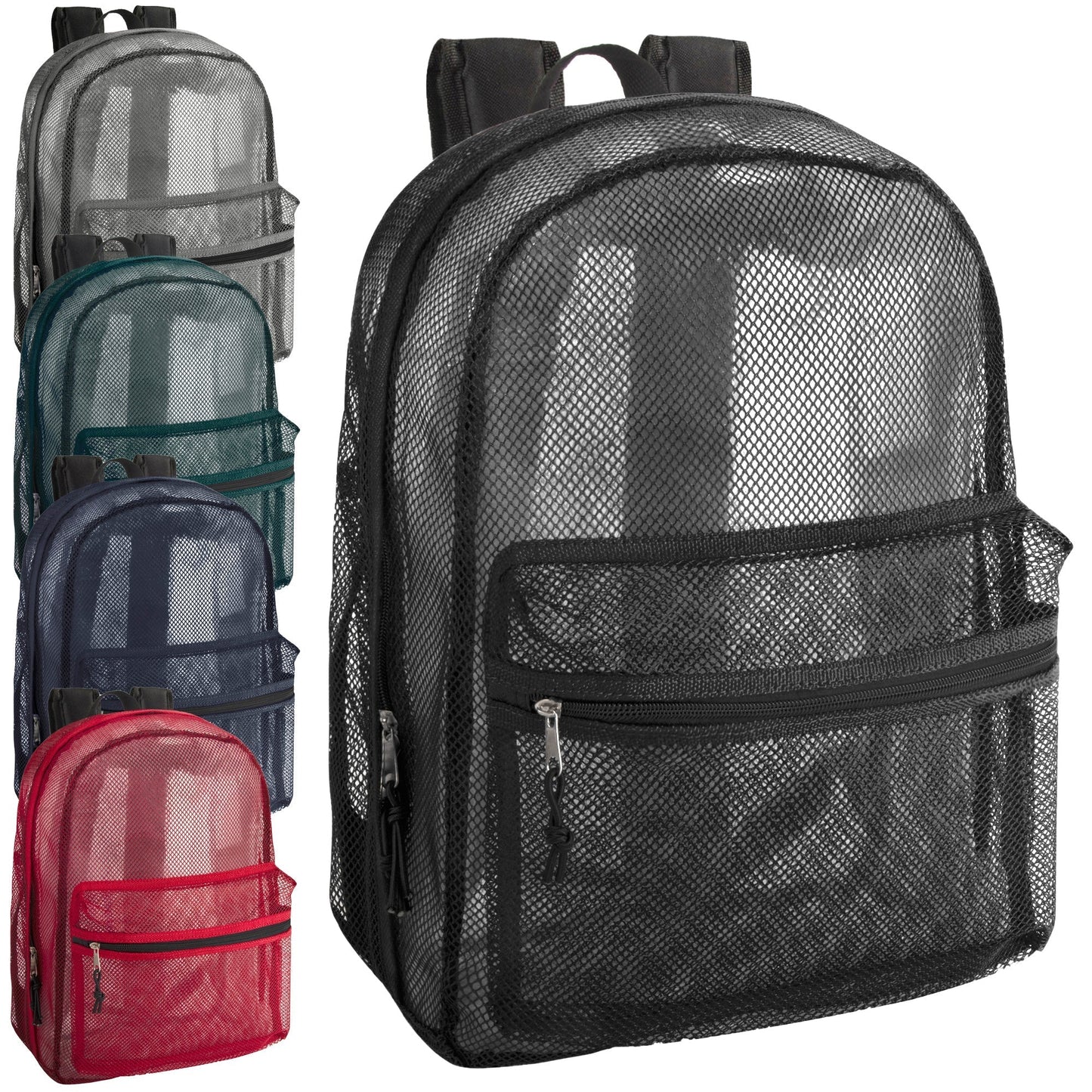 17 Inch Premium Mesh Backpack - 5 Colors