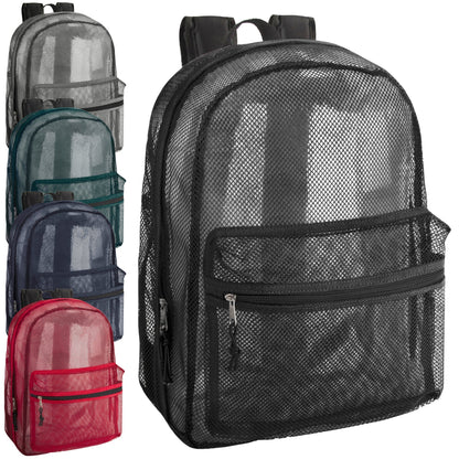 17 Inch Premium Mesh Backpack - 5 Colors