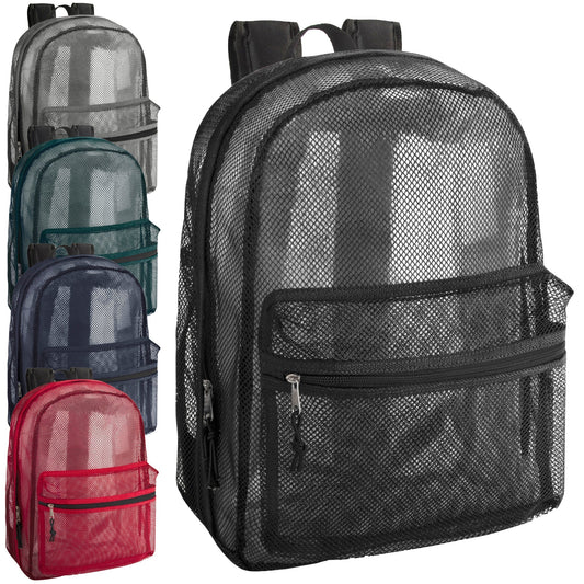 17 Inch Premium Mesh Backpack - 5 Colors