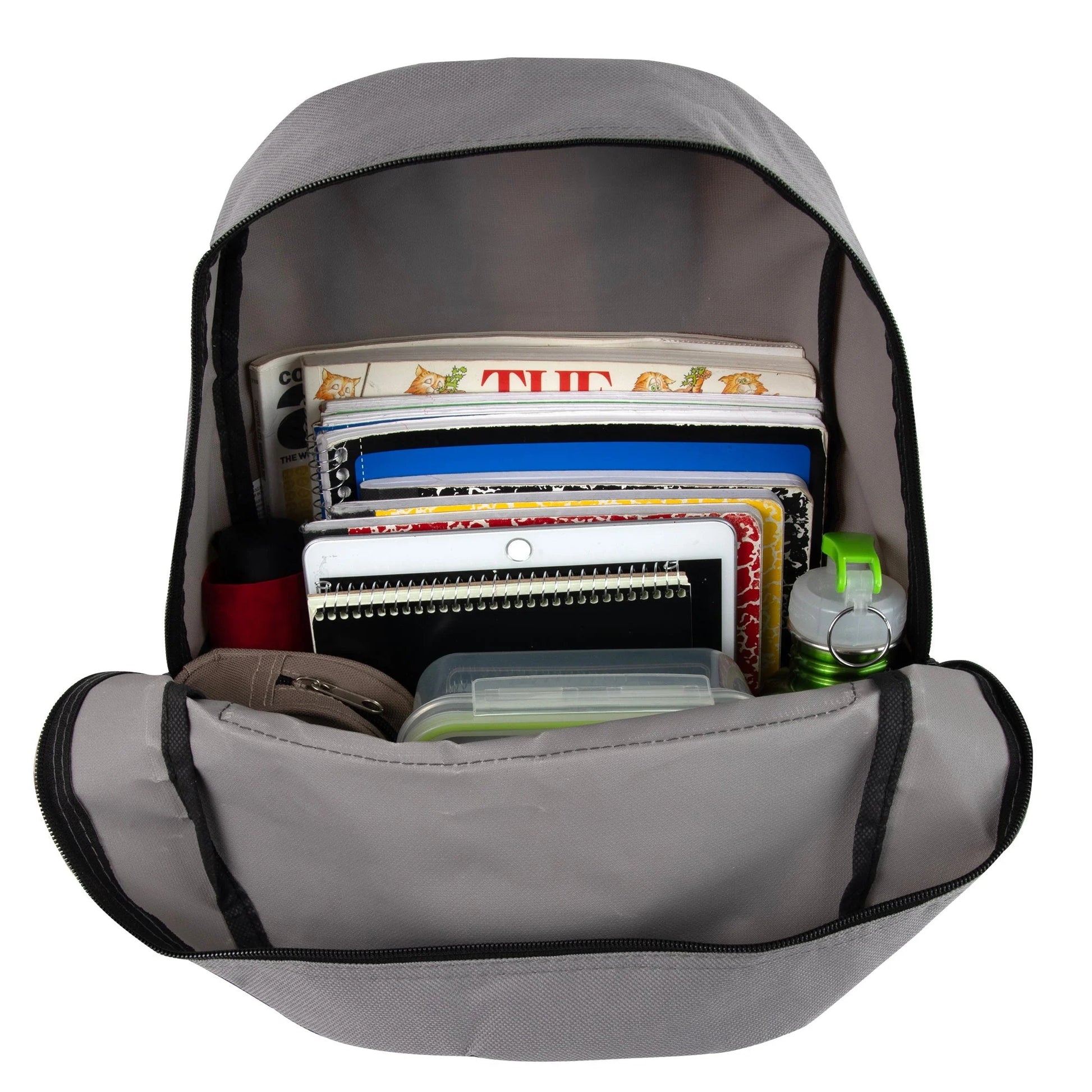 17-Inch Double Front Zippered Pocket Backpack