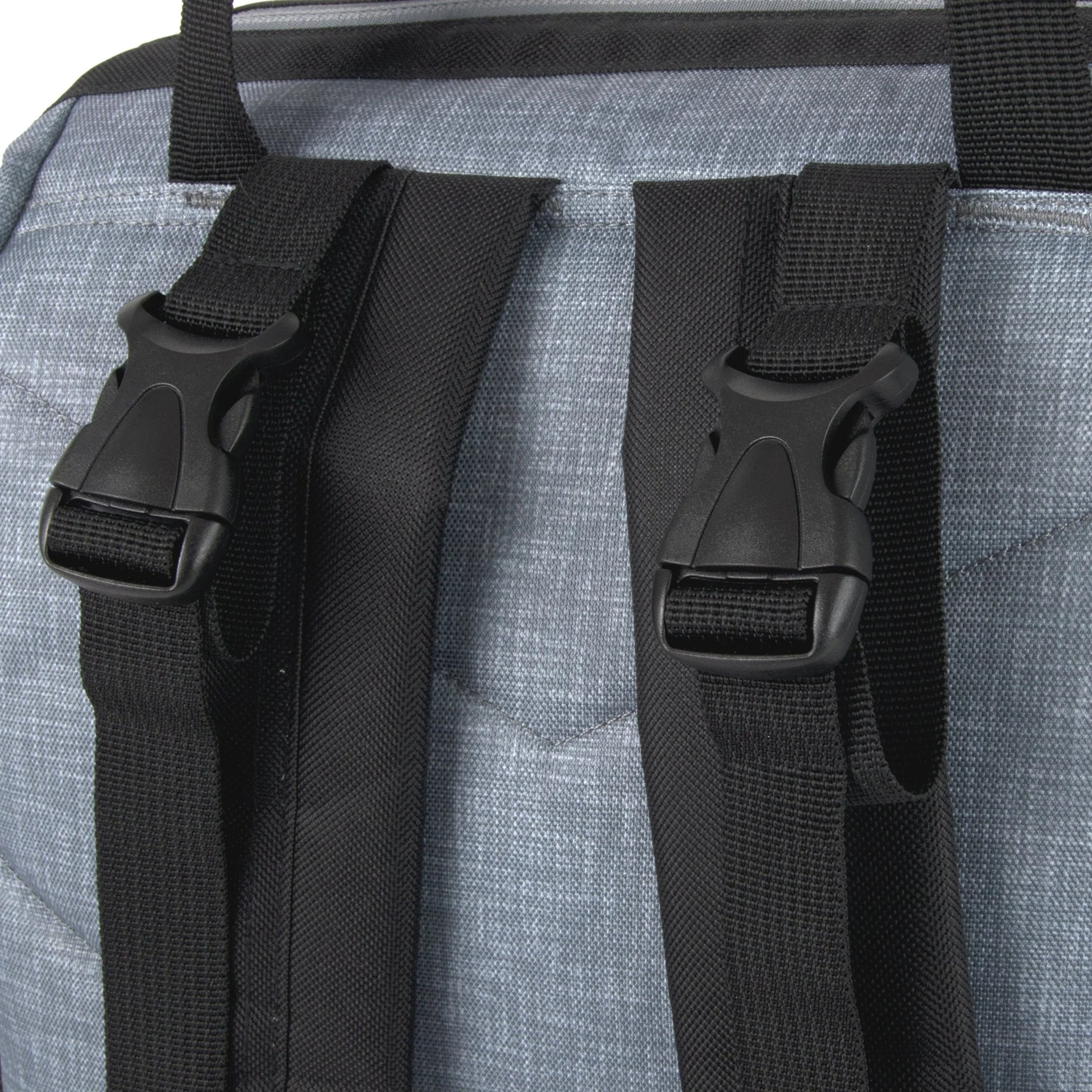 Baby Essentials Quilted Diaper Bag Backpack W Changing Pad - Black & Grey