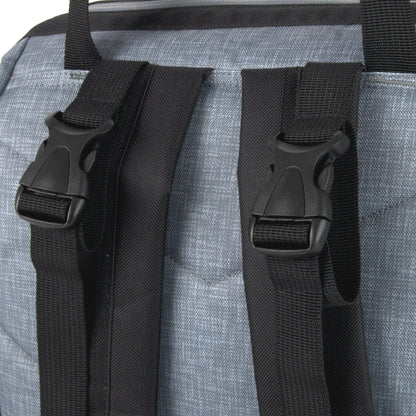 Baby Essentials Quilted Diaper Bag Backpack W Changing Pad - Black & Grey