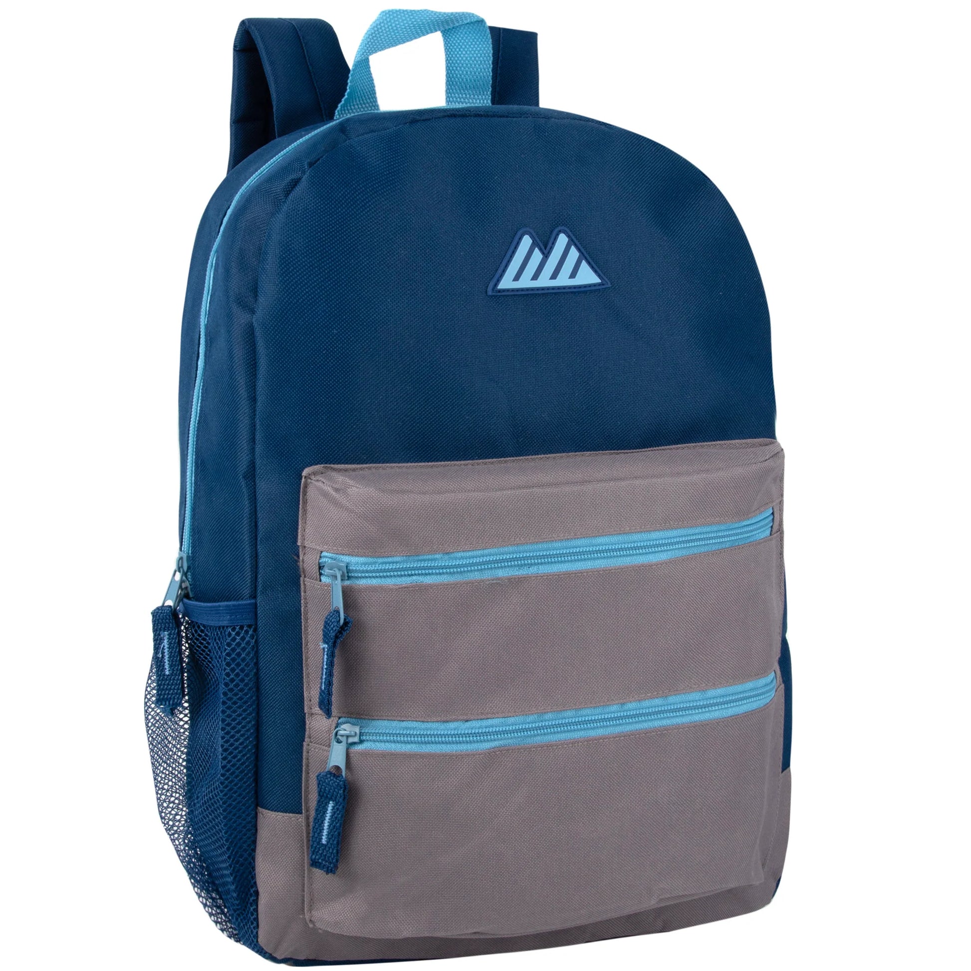 17-Inch Double Front Zippered Pocket Backpack