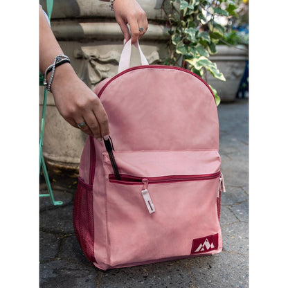 18 Inch Trailmaker Girl'S Assorted Colors Backpack with Side Mesh Pocket - 5 Pastel Colors