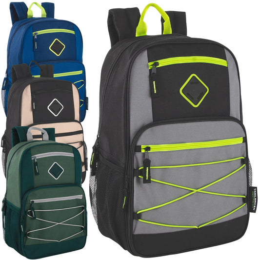 19 Inch Dome Bungee Backpack with Laptop Section - 4 Colors