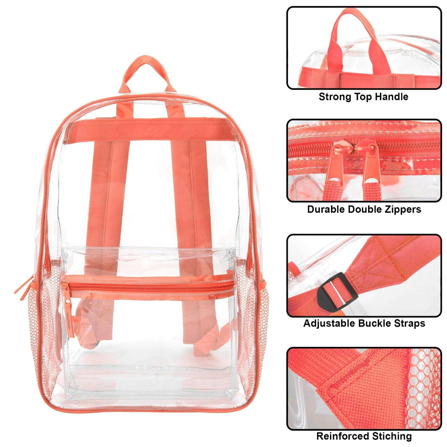 17-Inch Classic Clear Backpack - Girls Colors