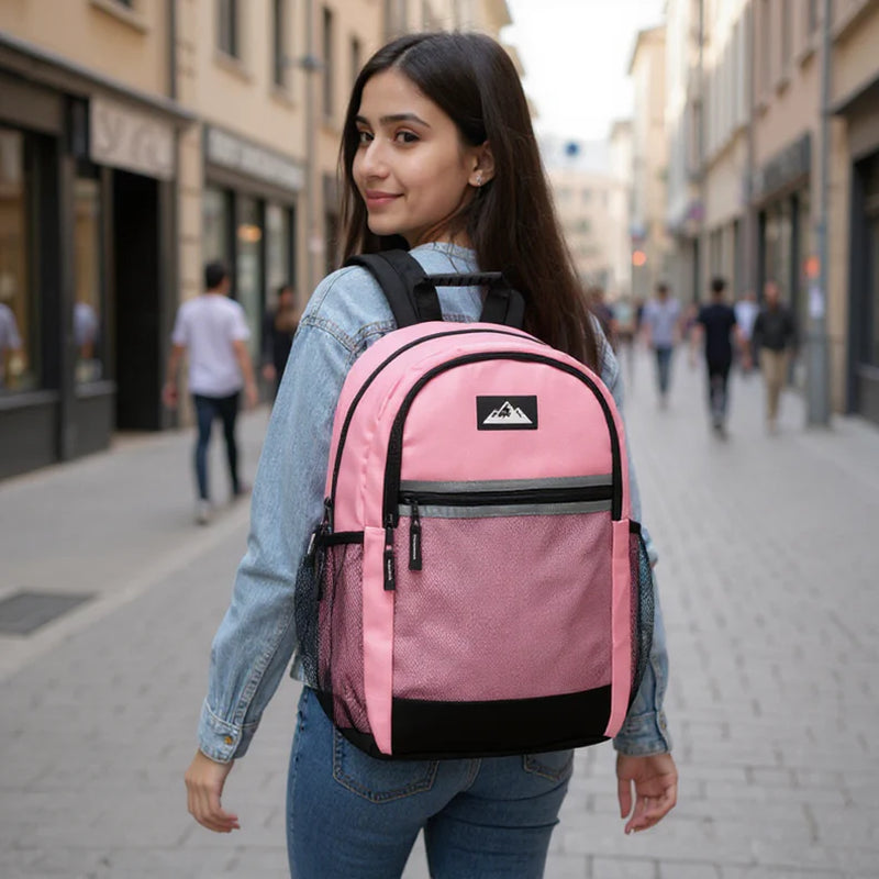 18-Inch Multi-Pocket Reflective Backpack - 3 Girls Colors