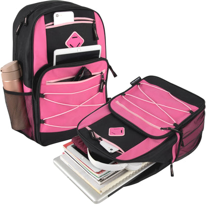 19 Inch Dome Bungee Backpack with Laptop Section - Girls Assortment