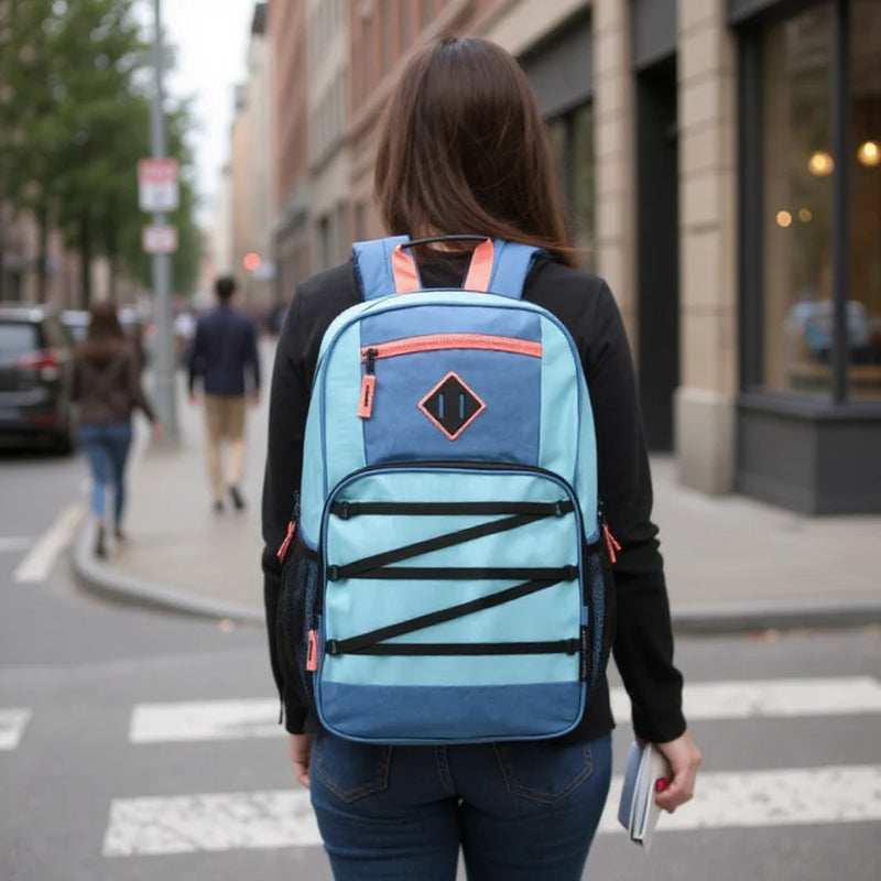 19 Inch Dome Bungee Backpack with Laptop Section - Girls Assortment