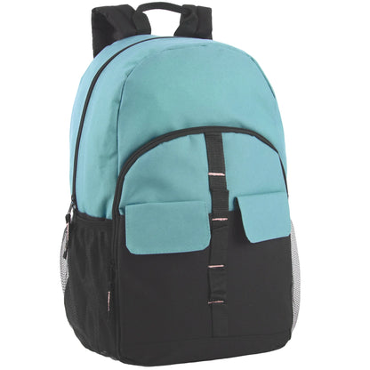 18 Inch Double Flap Daisy Chain Backpack - 3 Pastel Colors