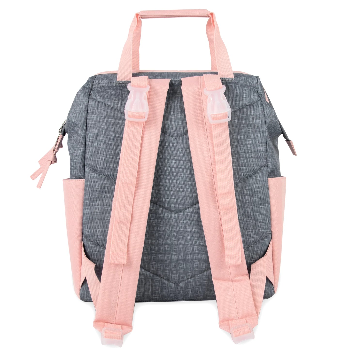 Baby Essentials Two-Tone Wide Opening Diaper Bag Backpack with Changing Pad and Stroller Straps
