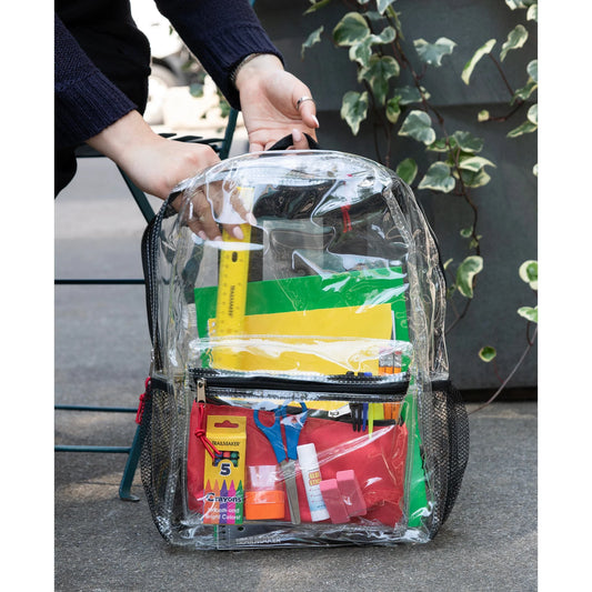 17 Inch Classic Clear Backpack - 5 Colors
