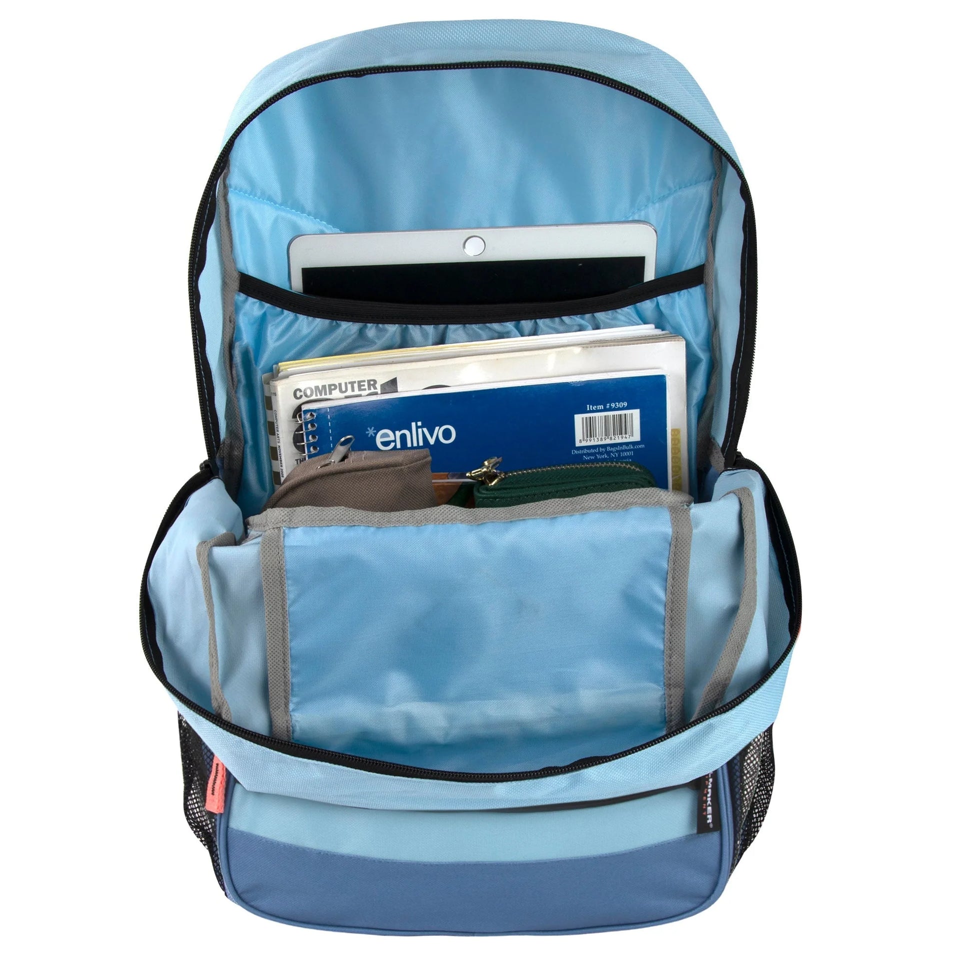 19 Inch Dome Bungee Backpack with Laptop Section - Girls Assortment