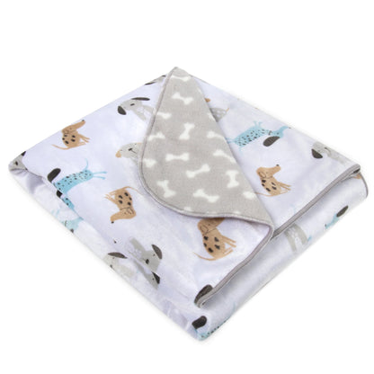 Baby Fleece Blankets 36" X 30" - Puppy Themed
