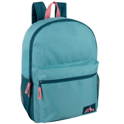 18 Inch Trailmaker Girl'S Assorted Colors Backpack with Side Mesh Pocket - 5 Pastel Colors