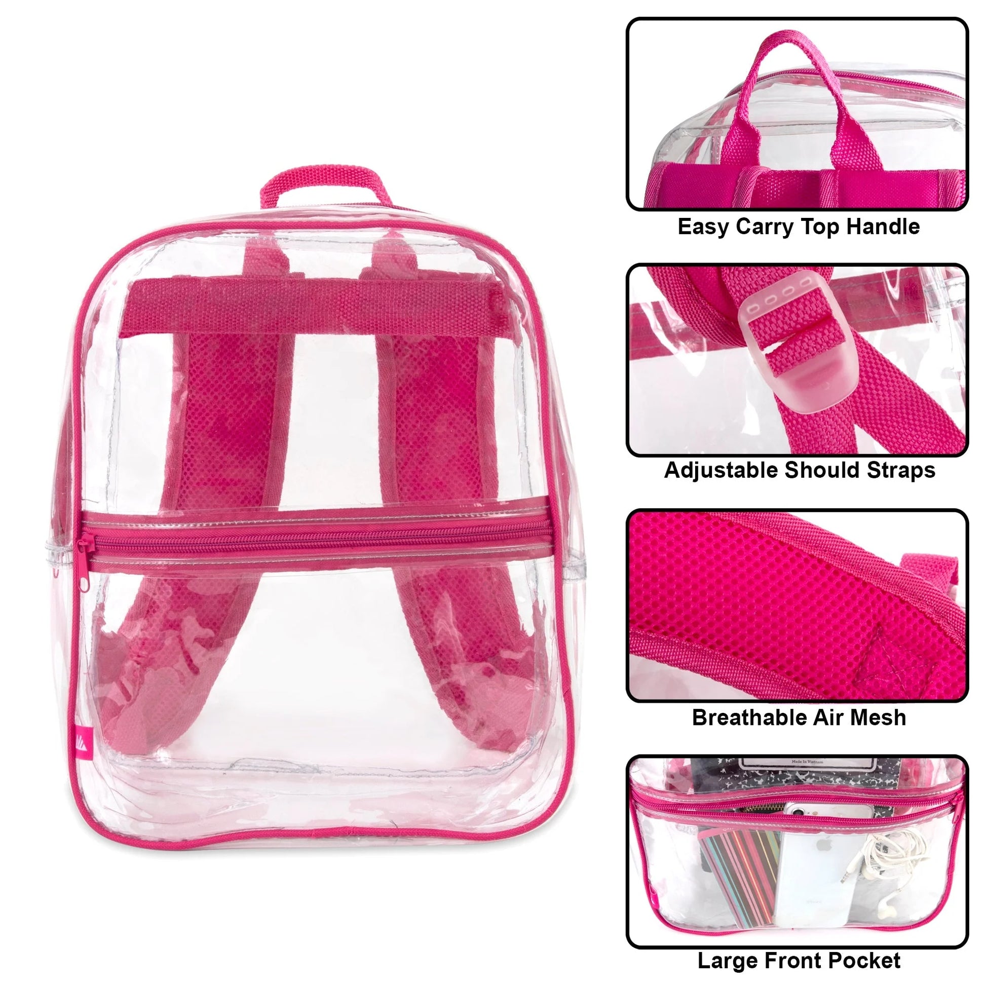 12-Inch Clear Mini Backpack