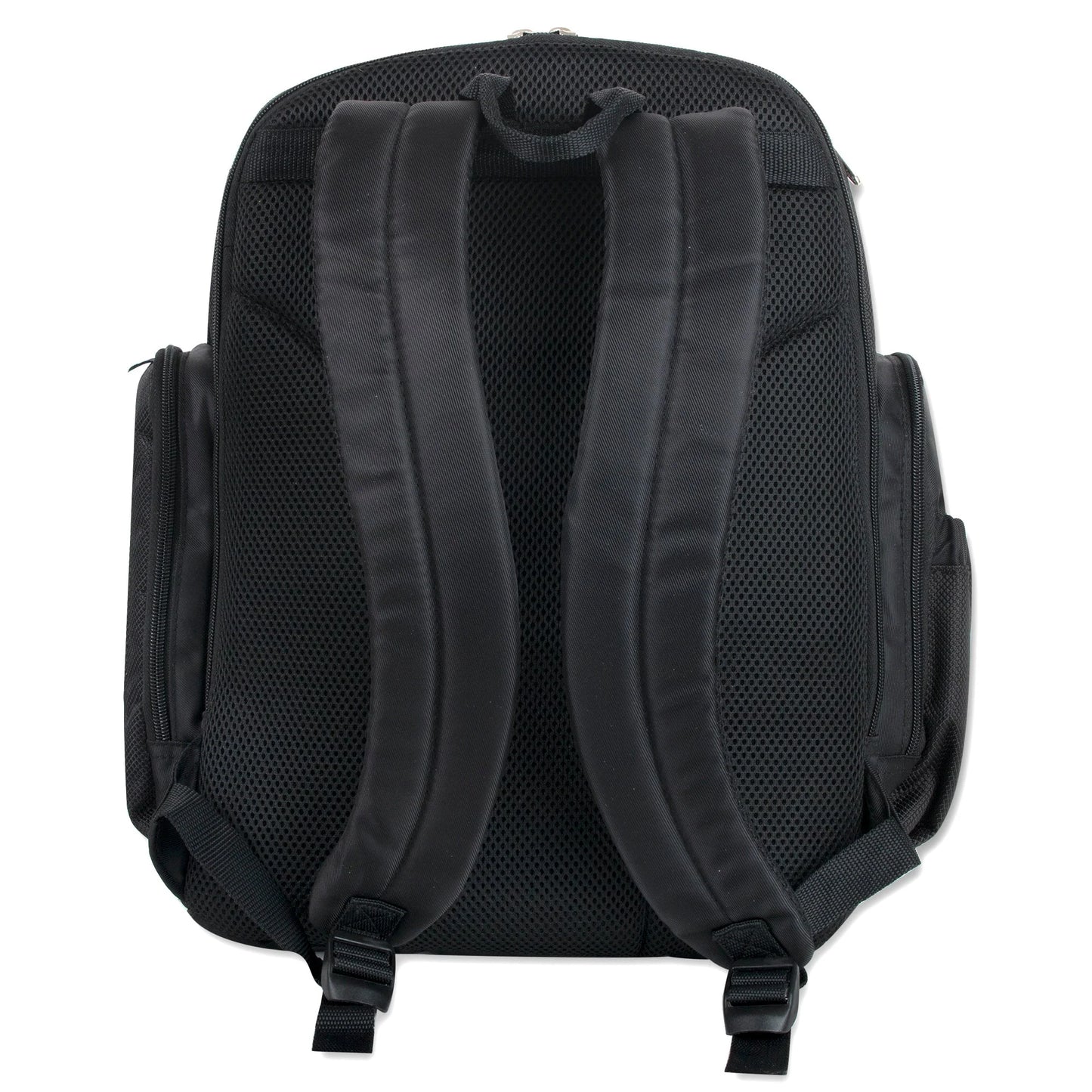 Fisher-Price Fastfinder Multi-Pocket Diaper Bag Backpack + Changing Pad Set - Black with Teal Interior
