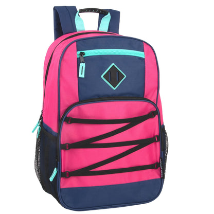 19 Inch Dome Bungee Backpack with Laptop Section - Girls Assortment